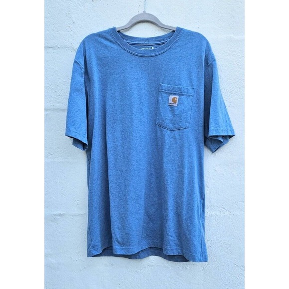 Carhartt Other - Carhartt Mens T Shirt Large Blue Loose Fit Short Sleeve Crew Neck Tee Pocket